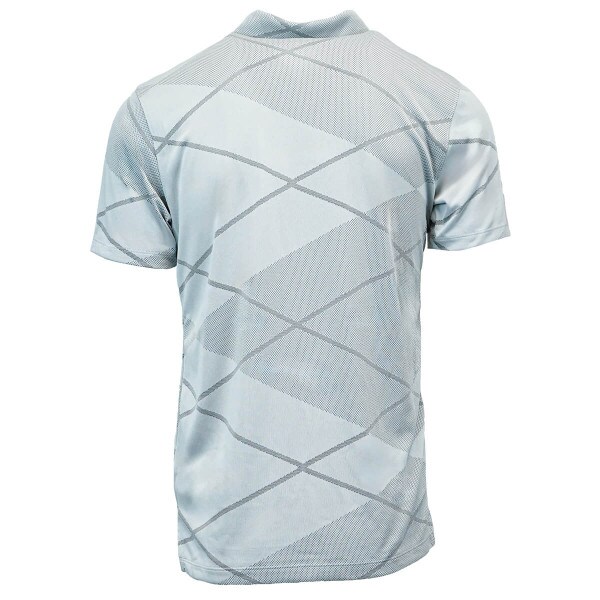 Gray Geometric U-State Breathable Men's Polo